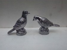 Metal Bird Pair on Base Sparrow Beautiful Figurines Sculpture Statue / picture