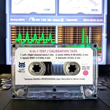 4-in-1 Maxell Pro30 Test/Calibration cassette tape: L/R, level, speed, azimuth picture