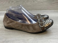 AGL Attilio Giusti Leombruni Women's Ballet Flat Brown Leather 8.5 Casual Shoes picture