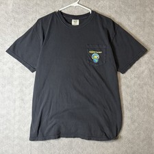 Comfort Colors Washed Black Short-Sleeve Pocket Tee Fraternity Men's Large KA picture