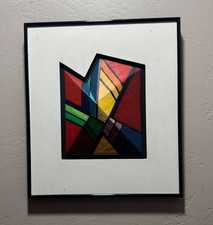 Terry Habeger Signed 3D Clay Relief Sculpture - Modernist Abstract Ceramic Art picture