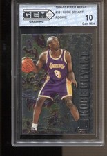 1996-97 Kobe Bryant Fleer Metal #181 Gem Mint 10 RC Rookie LA Lakers picture