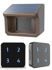 HTZSAFE 1/2Mile Solar Power Driveway Alarm System 2 receivers + 1 sensor picture