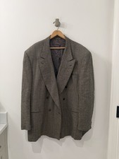 Vintage Canali Double Breasted Tan and Black Men’s Blazer picture