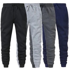 Men's Casual Pants Autumn Winter Fleece Sweatpants Men Running Jogger Sports picture