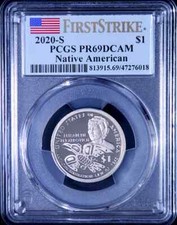 2020 S $1 SACAGAWEA ANTI-DISCRIMINATION PERATROVICH NA PCGS PR69 DCAM FS picture