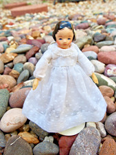 4.5 inch Hitty doll little sister handmade OOAK artist mixed media folk art picture
