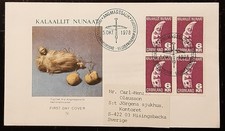 y(GRL-212) GREENLAND 1978 FDC Tupilak - Greenland Fable Animal  block of 4 6Kr picture