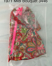 Vintage 1971 Mattel Francie Midi Bouquet #3446 Multicolor Floral Print Dress picture