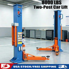 220V 8000 LBS Two‑Post Car Lift, Portable Auto Truck Hoist, 51.3