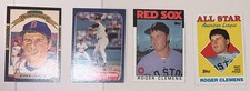 1986-88 Topps Donruss Fleer 4 Baseball Cards Roger Clemens Boston Red Sox VG EX picture