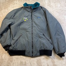 VTG L.L.Bean Warm-Up Jacket Made in USA Fleece Lined Sz XL Odwalla Embroidery picture