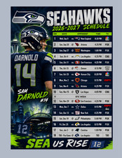 Seattle Seahawks Schedule 2026-27 Season Magnet (5 x 7 inches) High Def picture