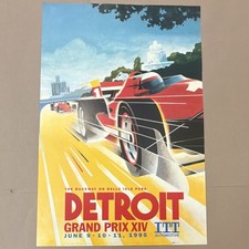 1995 Detroit Grand Prix XIV Belle Isle Park Auto Racing Poster picture