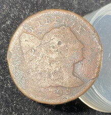 1795 Liberty Cap large cent lettered edge S-75 R3 Fr/AG full Liberty picture