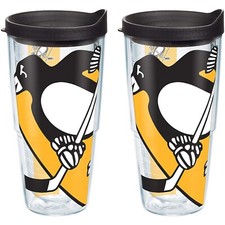 Tervis NHL Pittsburgh Penguins Colossal 24 oz. Tumbler W/ Lid 2 Pack Hockey New picture
