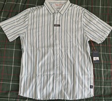 Roark Bless Up Perforated Shirt Dusty Blue Medium picture