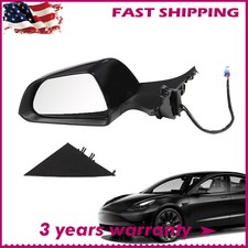 FOR 2017-2023 TESLA MODEL 3 BLACK LEFT DRIVER SIDE MIRROR picture