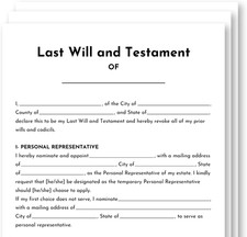 Last Will and Testament Kit 2026 – DIY Will Forms, Pre-Formatted Legal picture