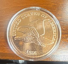 1856 Flying Eagle Small Cent Small Letters RD Business Strike Philadelphia picture