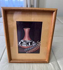 K. Brueggemann Still Life Vase & Corn Framed Matted Print – 11