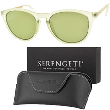 NEW SERENGETI BRAWLEY SS556004-S 54-19-145 Green Round Full Rim Sunglasses picture