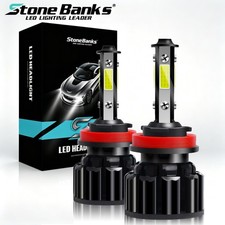 2PCS H8 H9 H11 LED Headlight Kit High Low Beam Fog Bulb Super Bright 6000K 4SIDE picture