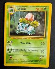 Ivysaur Base Set Unlimited 30/102 MP Pokemon TCG Ken Sugimori picture