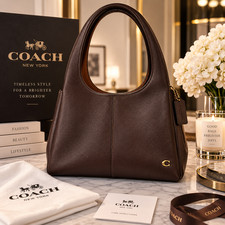 Coach Lana Shoulder Bag CM544 Maple Pebble Leather Brass Large Tote Bag picture
