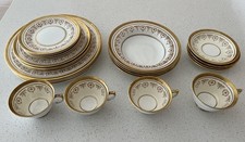 New Vintage Aynsley England Gold Dowery Complete 24 Piece, 4 Place Service  7892 picture
