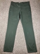Norse Projects Aros Slim Chino Pants Mens 32 Slim Green Stretch Organic Cotton picture