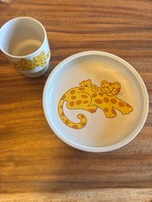 Vintage Arabia Finland Children's Set - Leopard Mug & Plate picture