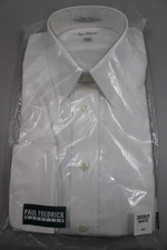 Paul Fredrick Dress Shirt 15.5x34  100% Cotton Pinpoint New in Orig Pkg Fr. cuff picture