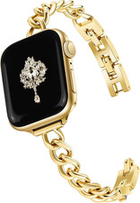 Slim Gold Band for Women Feminine Elegant Compatible with Apple Watch 38Mm 40Mm picture