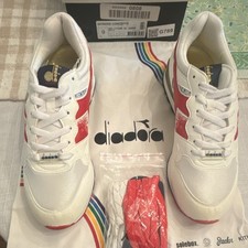 Diadora Intrepid Concepts Men’s Low Top Lace-Up Sneakers White/Red/Black picture