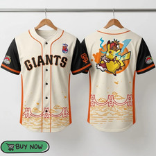 NEW ITEM 2026 SF Giants Pokémon Worlds Night Jersey Reprint picture