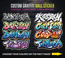 Custom Personalized Vinyl Graffiti Name Decal Sticker | Car Window Tumbler Wall picture