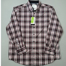 Con.Struct Men's Slim Fit plaid Stretch Cooling Dress Shirt red/grey XXL  $80 picture
