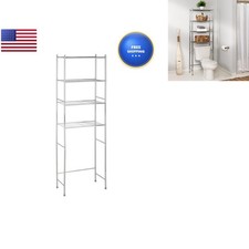 Honey-Can-Do 4-Tier Over-The-Toilet Storage Shelf Chrome 24