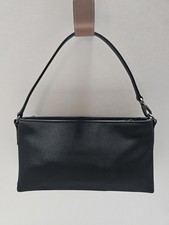 Coach 7407 Black Twill Leather Trim Shoulder Bag Purse Vintage Y2K picture
