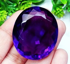 101.90 Carat Brazilian Natural Purple Amethyst Oval Cut Certified Loose Gemstone picture