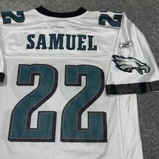 Asante Samuel Philadelphia Eagles Jersey Men Medium NFL Football Reebok White 22 picture