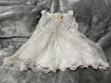 VINTAGE DAN DEE BUTTERY SOFT WHITE WEDDING STYLE DOLL BEAR DRESS picture