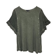 NEW RXB Boho Top Dark Green Sheer Bell Sleeves Women’s Size S Romantic Blouse picture