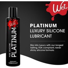 Wet Platinum Silicone-Based Lube for Men, Women & Couples, 3.1 fl oz picture