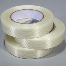 3 Pack, 1in×60yds Filament Strapping Tape, 180yds Total, Fiber Reinforced Packin picture