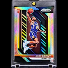 2018-19 Panini Prizm Mikal Bridges RC 289 Silver Prizm Holo Parallel Rookie Suns picture
