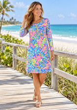 Lilly Pulitzer Ophelia Dress M Pop Up 60 Animals NWT Trapeze Swing Cutout Back picture