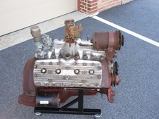 FORD FLATHEAD V8 ENGINE.  EXCEPTIONALLY  RARE **BILL BURKE-EDDIE EDMUNDS** HEADS picture