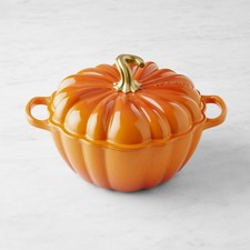 Le Creuset Enameled Cast Iron Pumpkin Cocotte, 4-Qt Color Persimmon picture